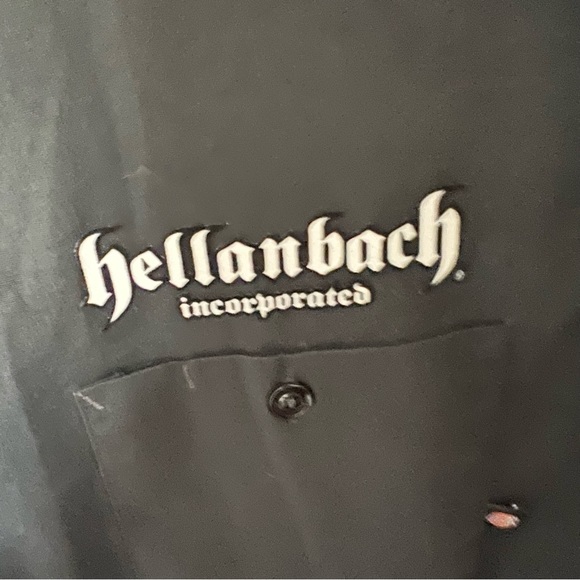 Dickies Men’s button up shirt Hellanback Incorporated size 3xl Black skull print - Picture 5 of 16